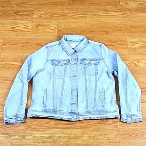 UNIVERSAL THREAD 6 POCKET GIRLS WOMEN'S DENIM TRUCKER FADED JACKET XXL ADULT